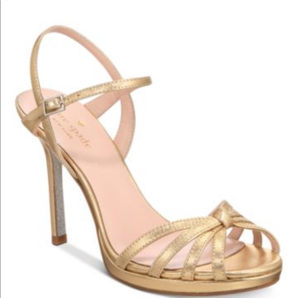 Kate spade New York gold heels new in box